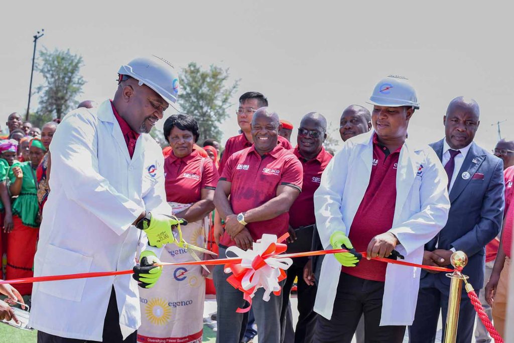 Matola cuts the ribbon to officially launch construction works